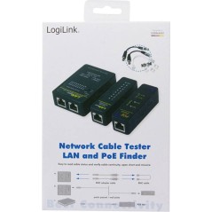 LogiLink Network Cable Tester Set - Find Faults Fast with Copper Network Tester (4052792042498)